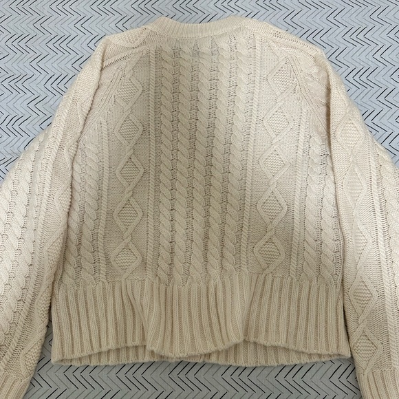 J. Crew Ivory Cable Knit Cardigan - Picture 4 of 4